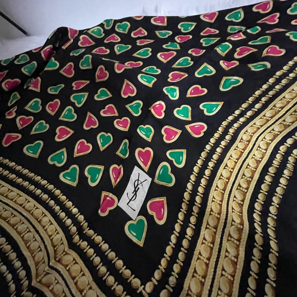 Yves Saint Laurent Silk Scarf.